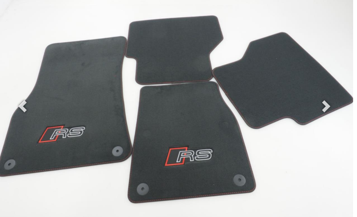 Audi  RS6 RS7 RS Design Floor Mats Soul Black Express Red Stitching